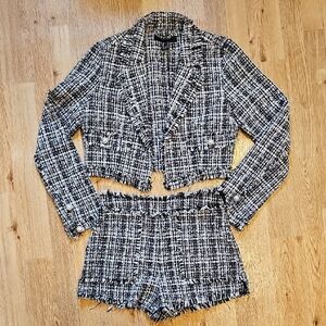 Women's Black and White 2 Piece Set